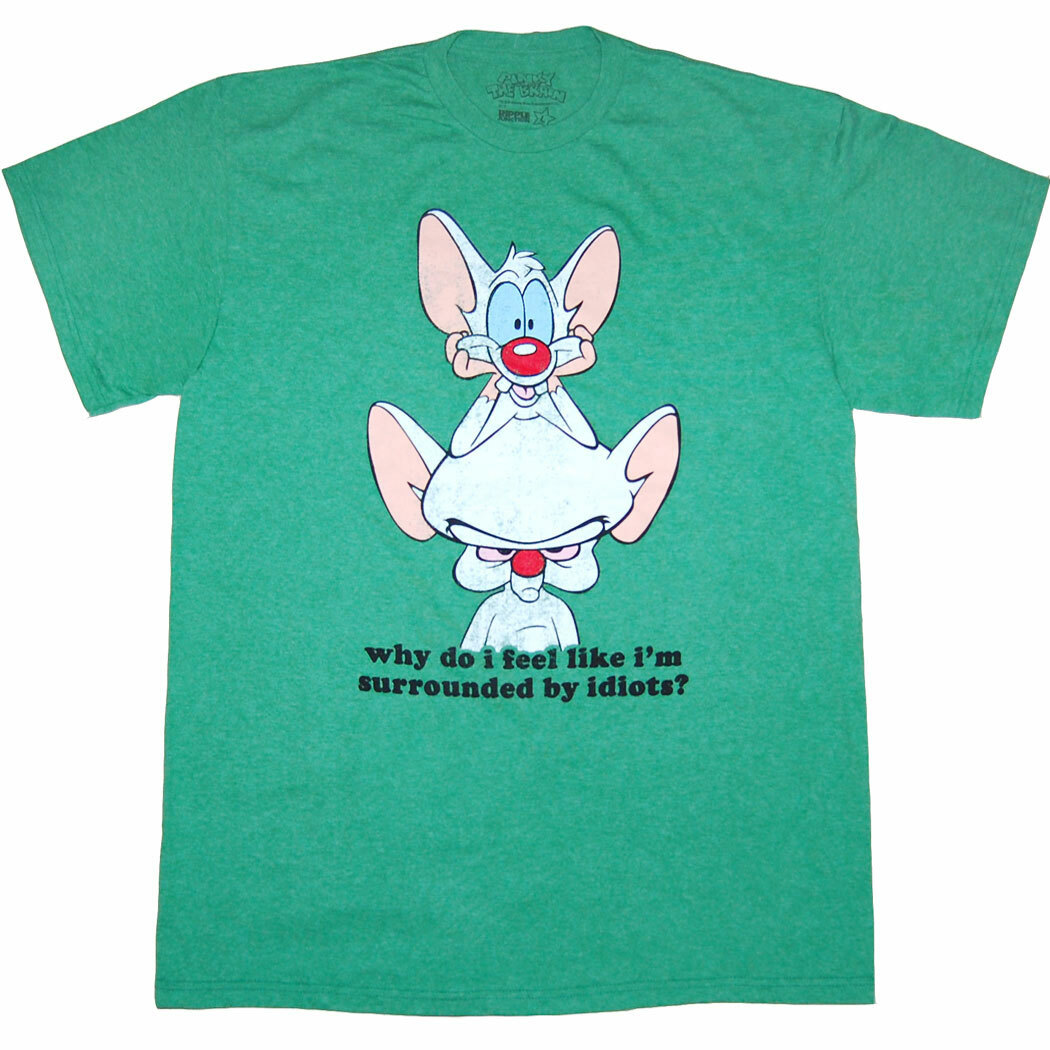 Pinky and the Brain Surrounded by Idiots T-Shirt gallery