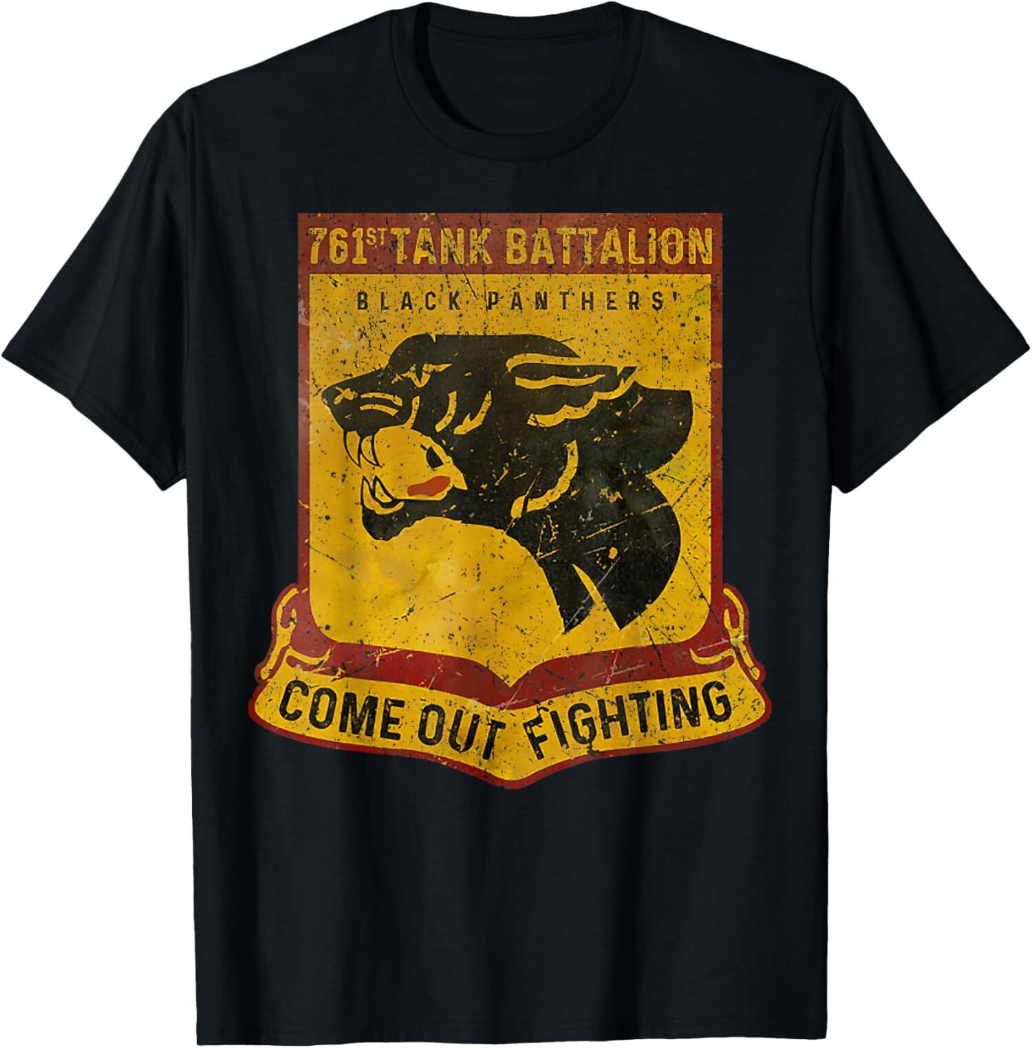 NEW LIMITED 761st Tank Battalion Black Panthers Come Out Fighting T-Shirt