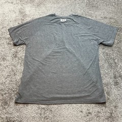 Under Armour Shirt Mens Large Gray Baseball Hall of Fame Logo Stretch Casual Tee