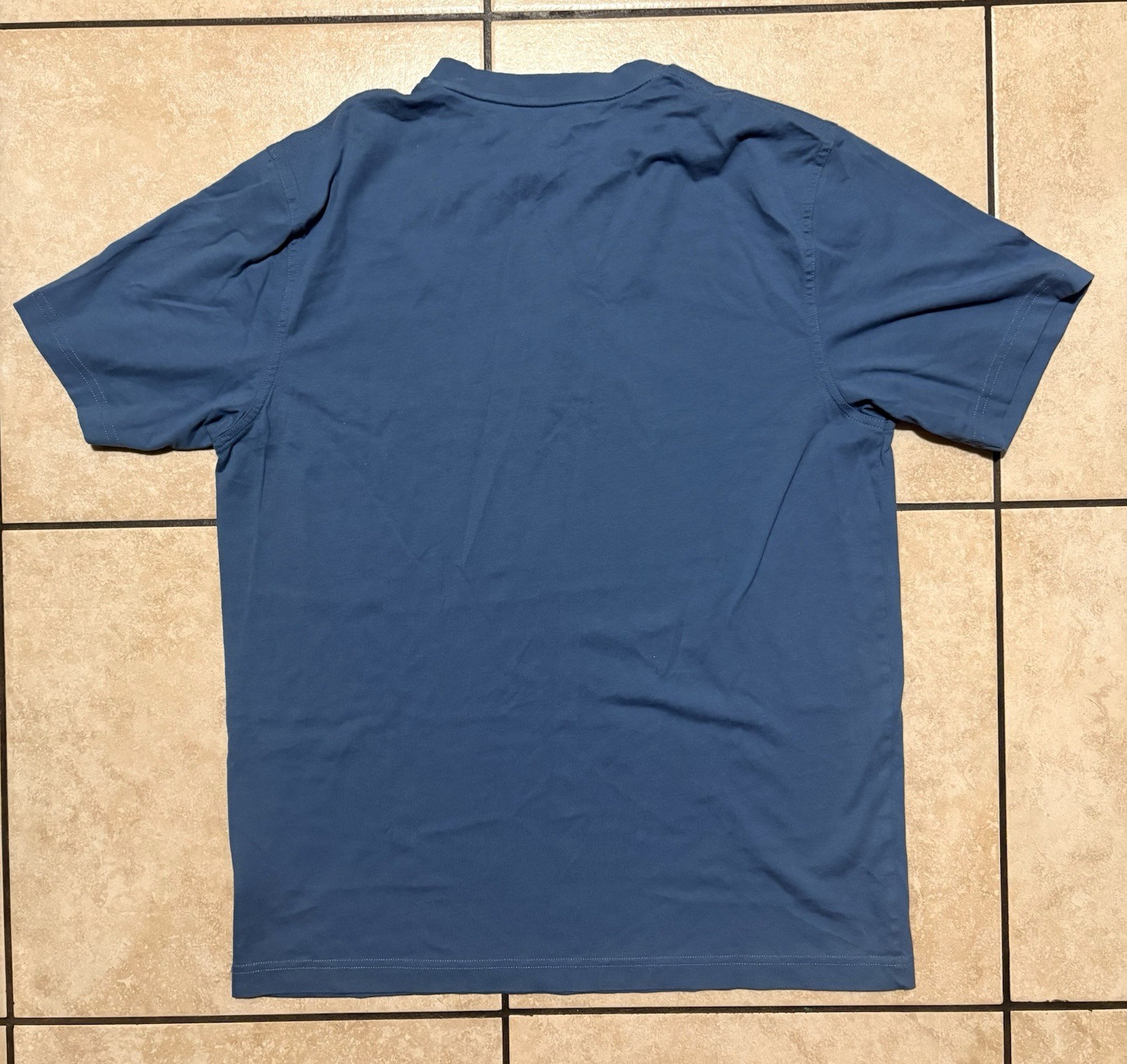 L.L. Bean Men's Carefree Unshrinkable Tee Traditional Fit, Henley Blue, Medium gallery