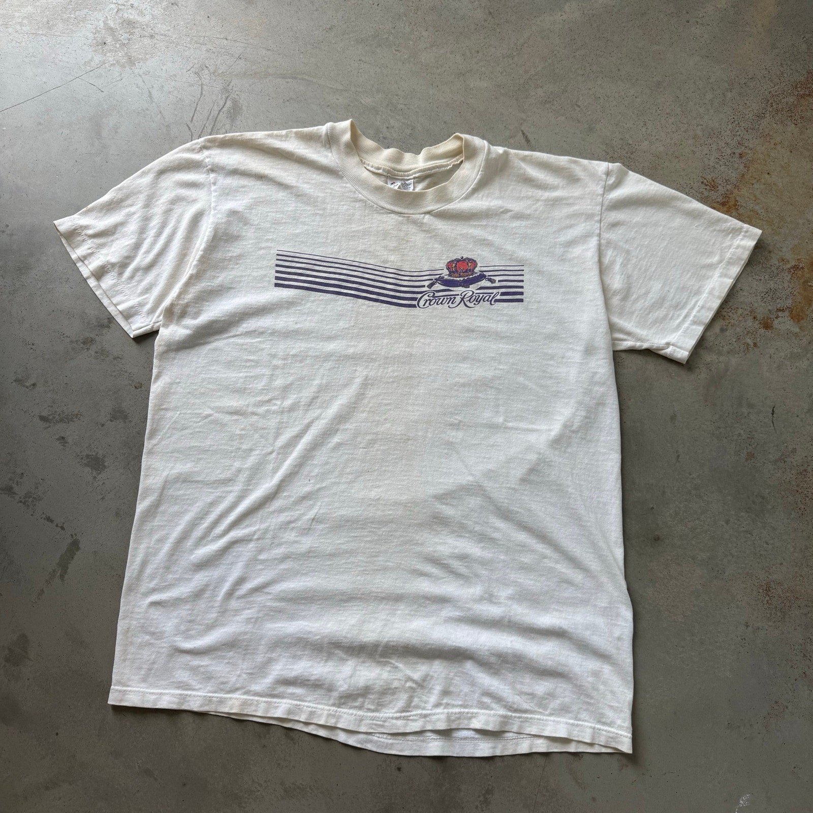 Vintage 80’s Crown Royal Whiskey Alcohol Promo Retro Graphic T-shirt Size Large