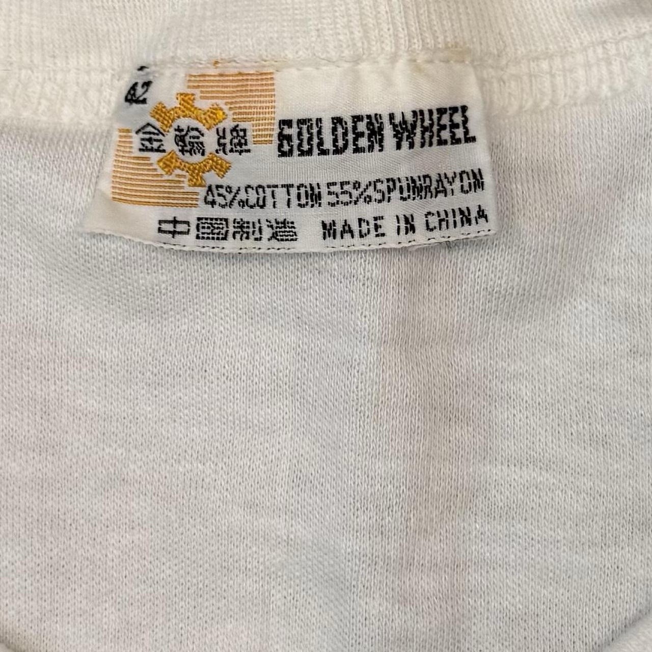 Vintage Golden Wheel Panda Graphic Ringer Tee Adult Size Large Nature 70s 80s gallery