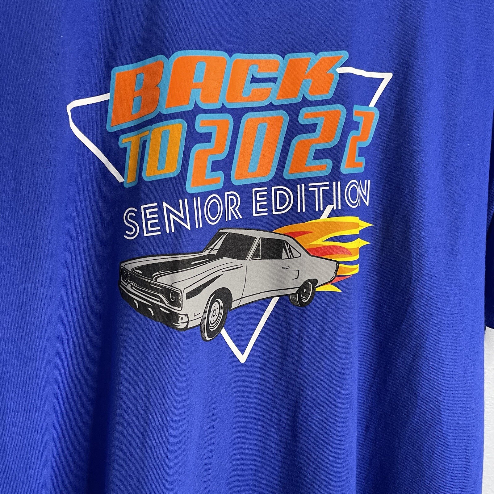 Hanes Authentic Mens Royal Blue Short Sleeve T-Shirt Seniors 2022 Size L gallery