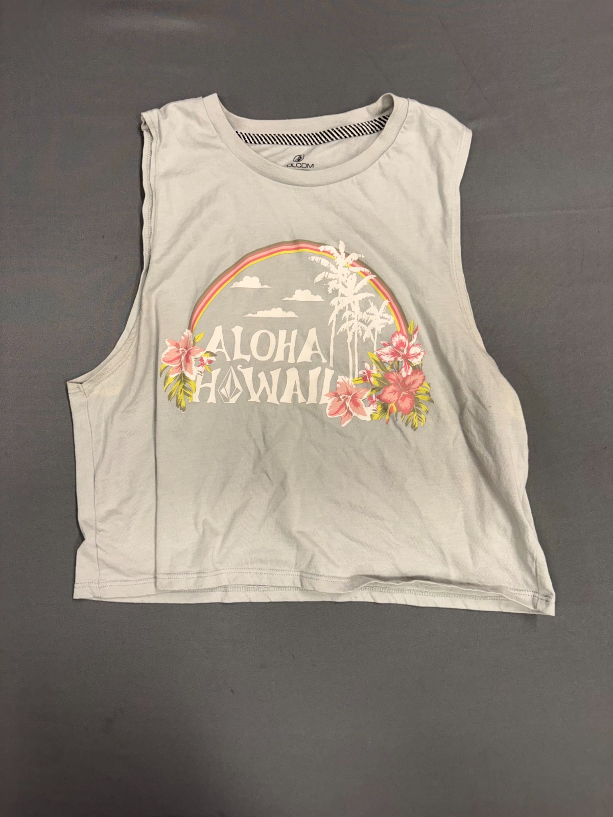 Volcom Aloha Hawaii Tropical Graphic Tank Top Island Vibes Size Small Womens gallery