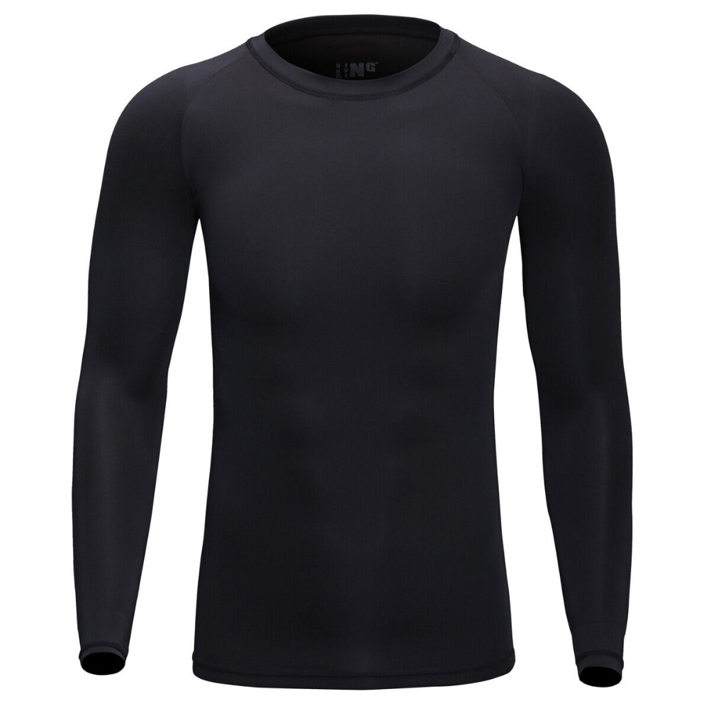 Men's Sports Compression T Shirt Tight Fitness Gym Moisture Wicking Long Shirts gallery