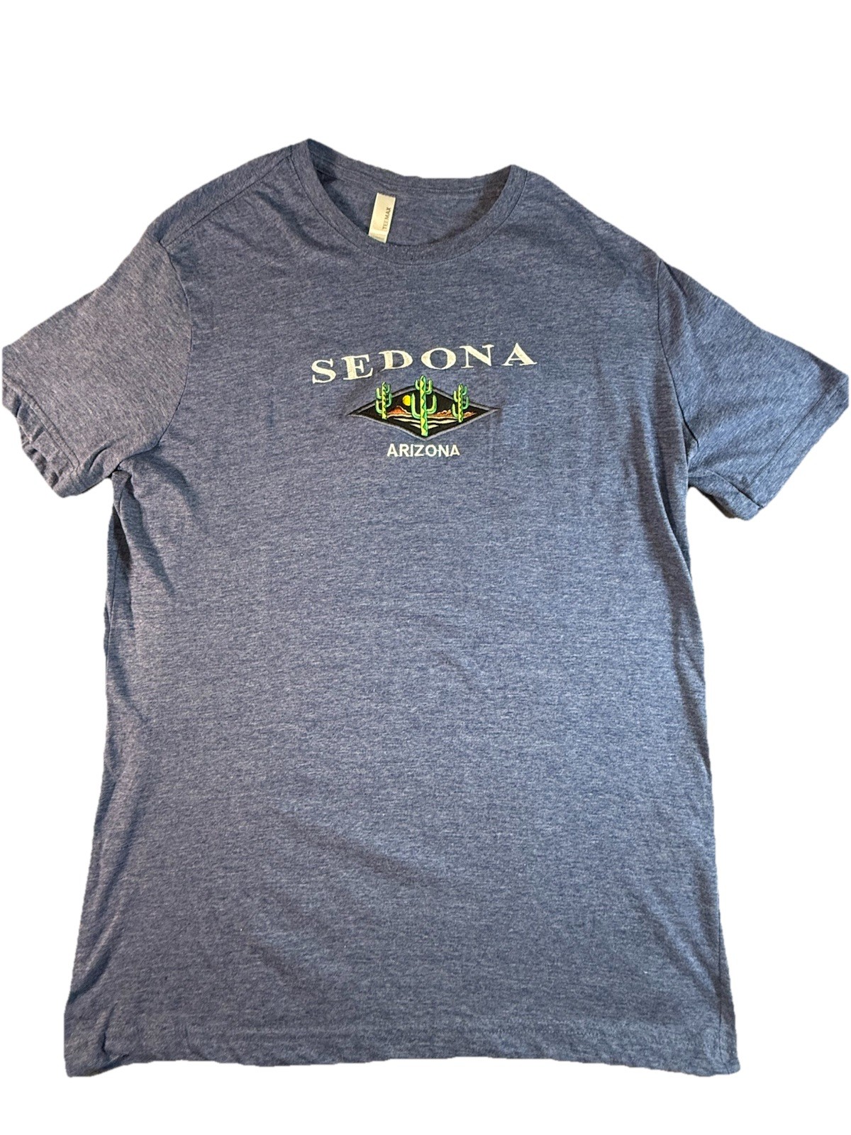Sedona Arizona Cactus Graphic T-shirt Blue Unisex L Travel Souvenir Tee gallery