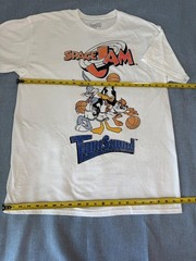 Space Jam Tune Squad T Shirt Large White Bugs Bunny Daffy Duck Taz Graphic Tee