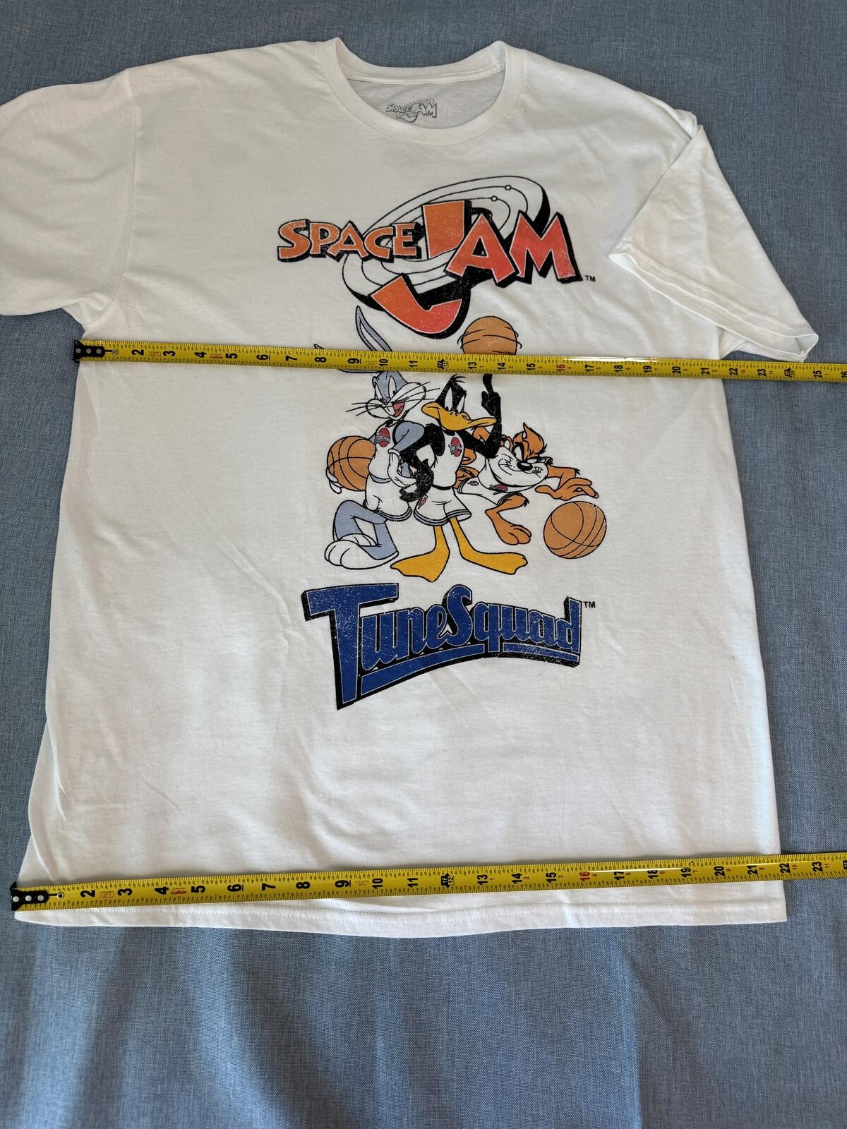 Space Jam Tune Squad T Shirt Large White Bugs Bunny Daffy Duck Taz Graphic Tee gallery