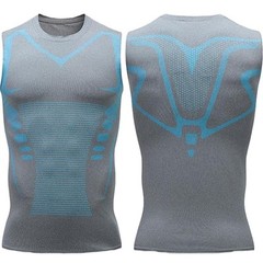 Men’s Compression Shirt Ionic Shaping Sleeveless Vest Sports Base Layer Tank Top