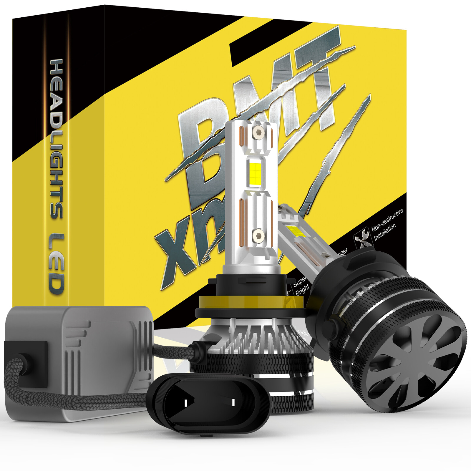 H8 H11 LED Headlight Bulb Conversion Kit High Low Beam White 140W with Ballast