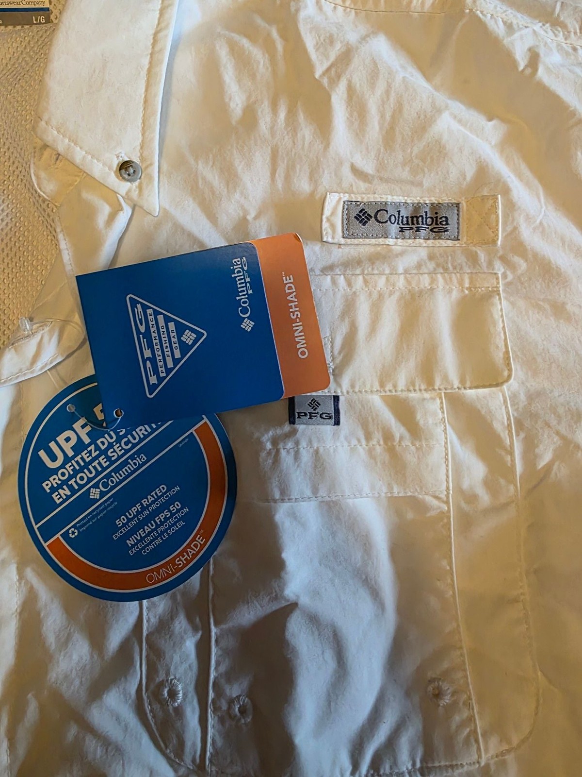 Columbia 7047 Men's White Bahama II Short-Sleeve Shirt Size XXL gallery