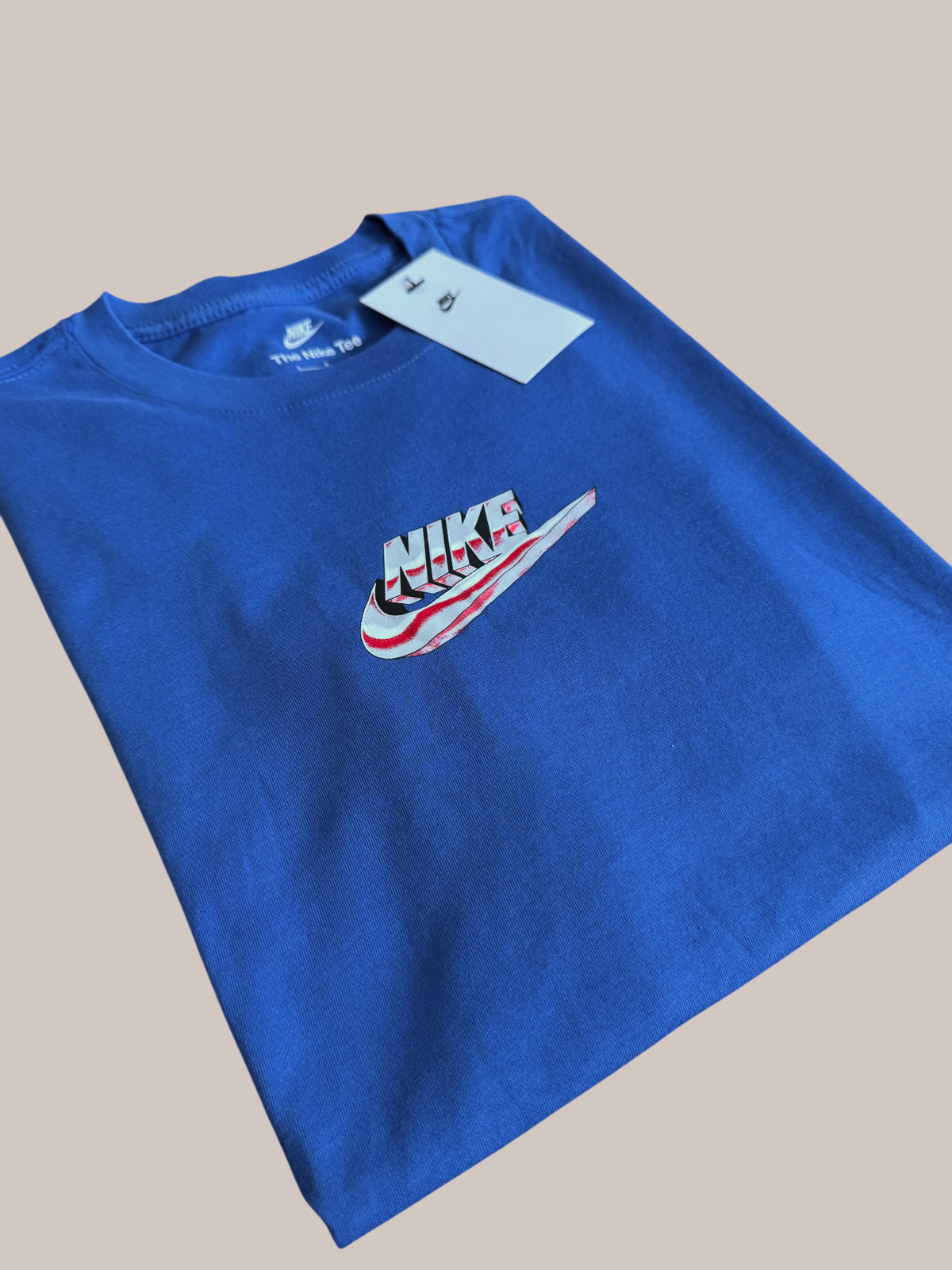 Nike Sportswear Men’s T-Shirt Royal Blue Swoosh Cotton Size Large New