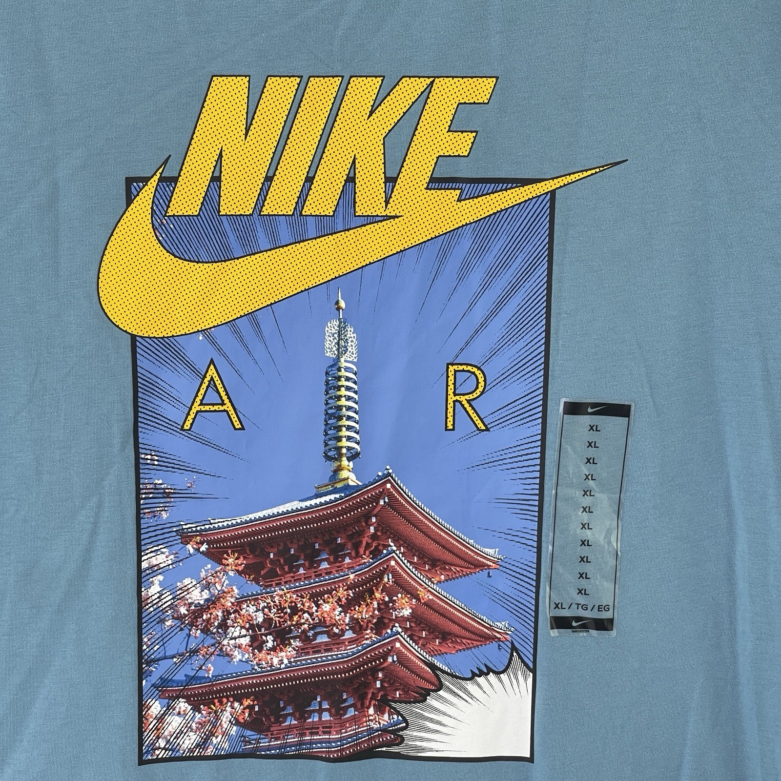 Nike Air Kyoto Temple Japan Graphic T-shirt Men XL Blue Short Sleeve CT6530 424 gallery