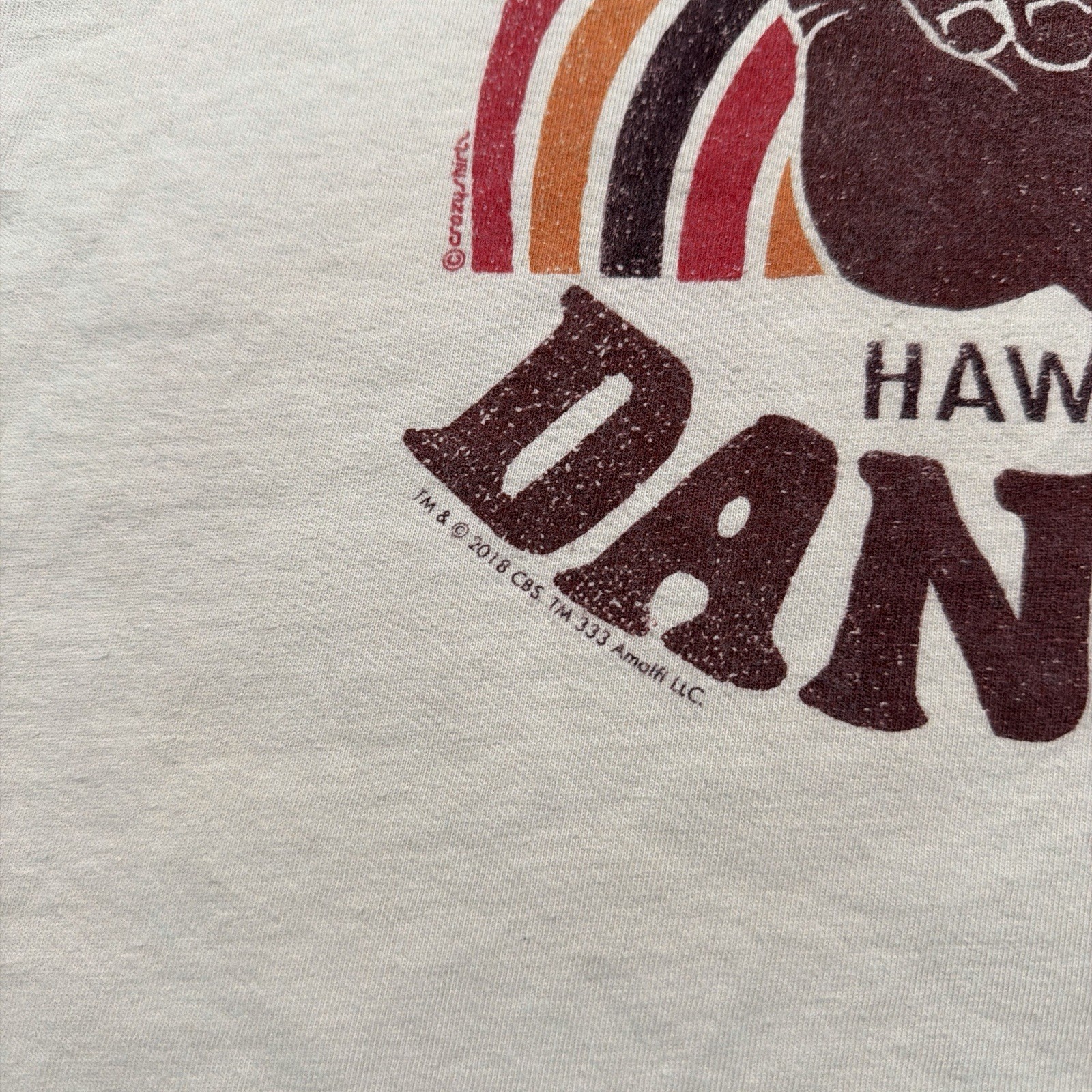 Crazy Shirts Shirt XXL Beige Hawaii Five O Series Book’Em Danno Pullover Mens gallery