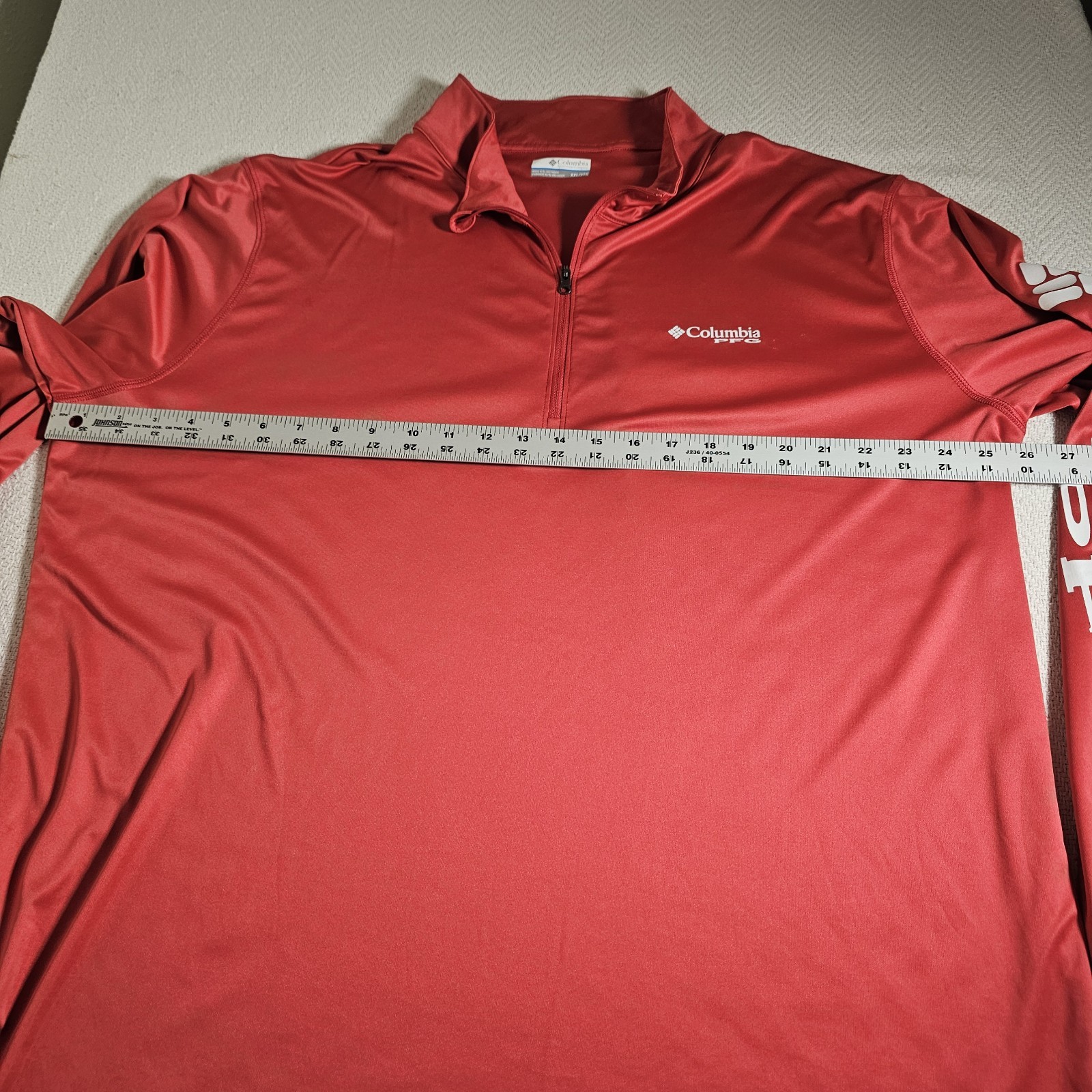 Columbia PFG "Terminal Tackle" 1/4 Zip Omni-Wick Mens Omni Shade Lightweight Red gallery