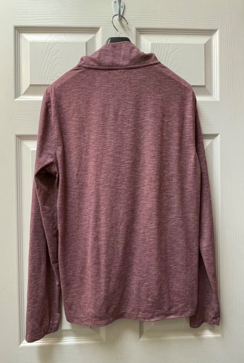 J Crew Factory 1/4 Zip Pullover Men's Medium Red Performance Stretch Mock Neck gallery