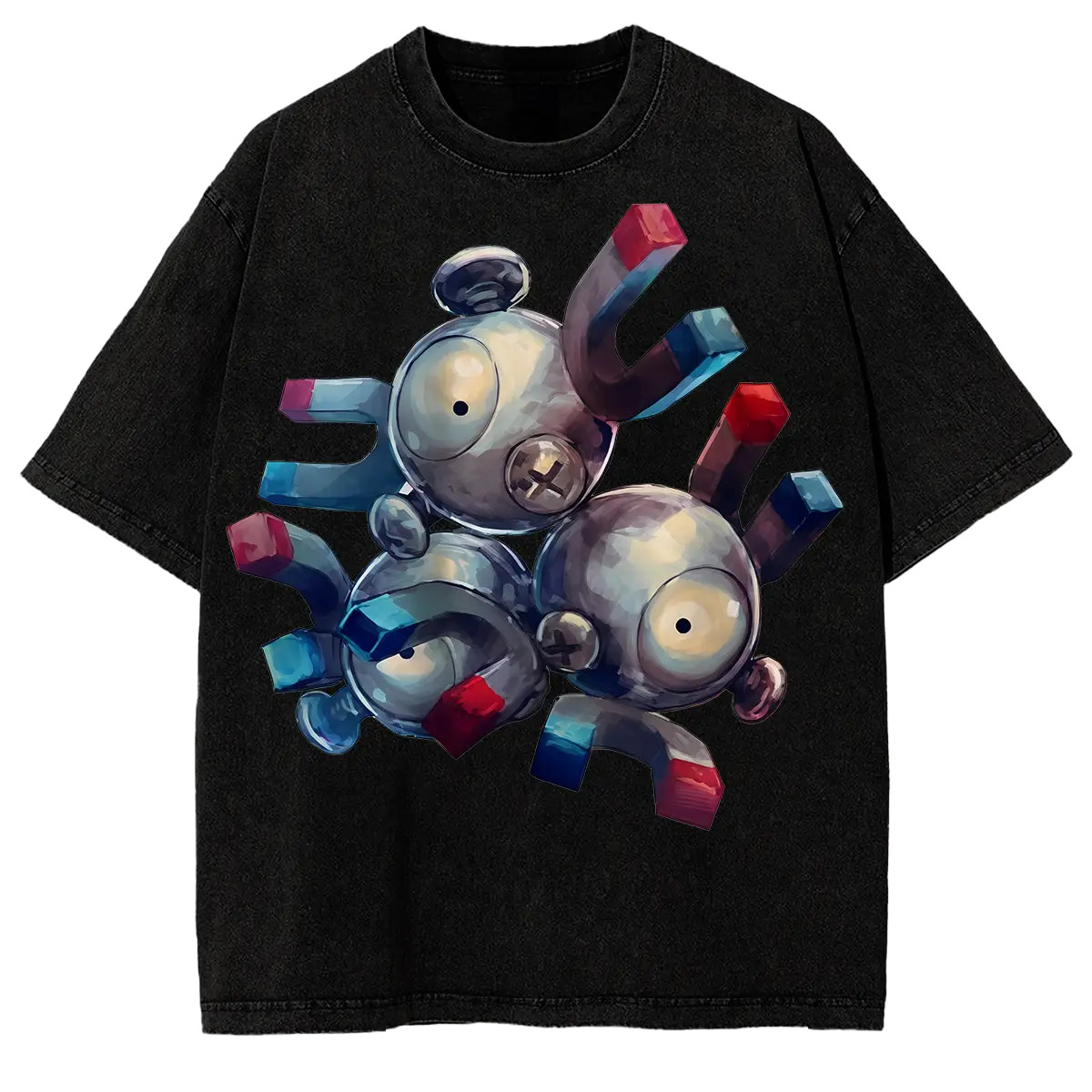 P0kemon Electric Steel Type Heavy Cotton Graphic Fans And Lovers Anime T-Shirt gallery