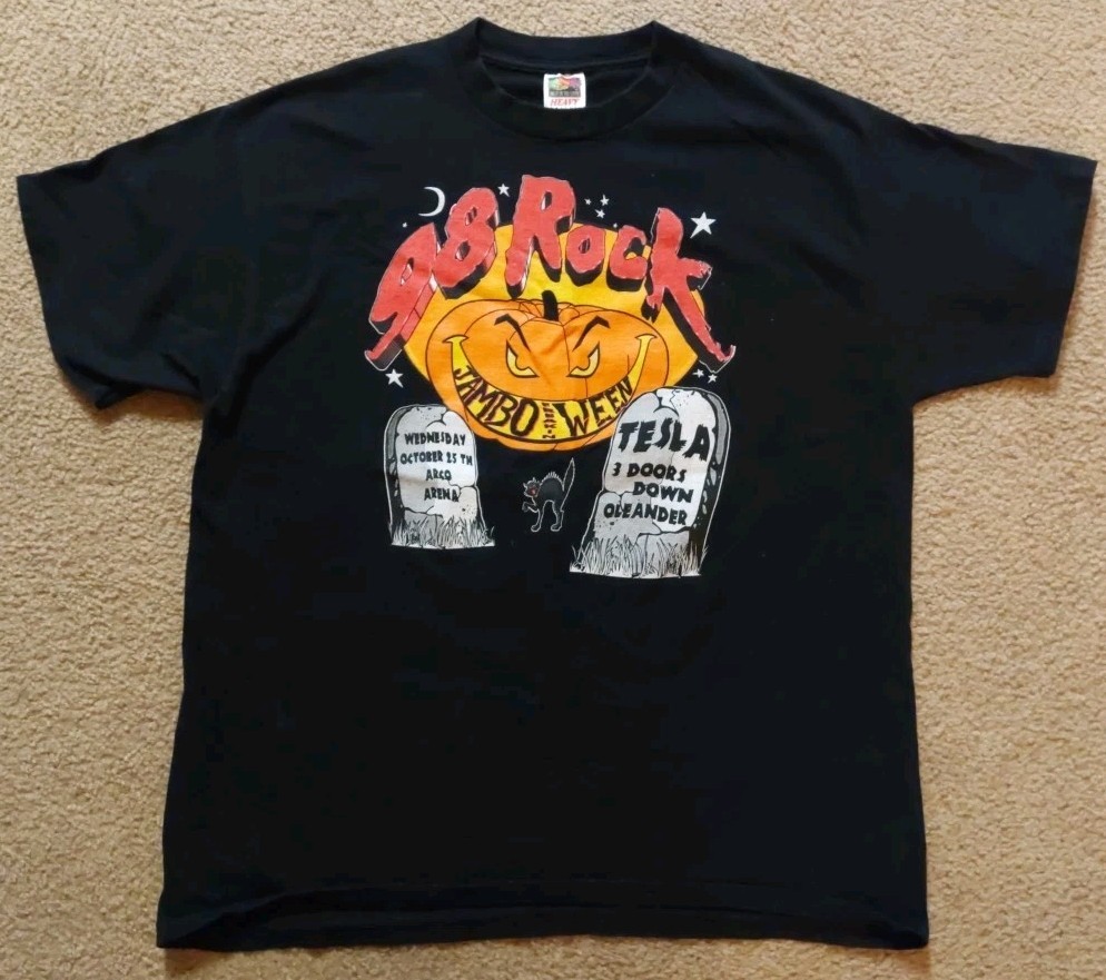 98 Rock Jambo Freekin Ween 10/25/2000 T-Shirt (XL) Tesla 3 Doors Down Oleander