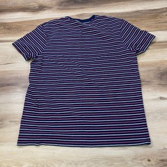 J.Crew Pocket Tee Mens Large Striped Cotton Classic Navy Blue White Red Heritage