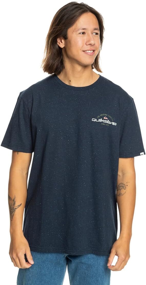 QUIKSILVER ARCHED TYPE MENS T-SHIRT NAVY EQYZT07717 BYJ0 S – XXL RRP £18