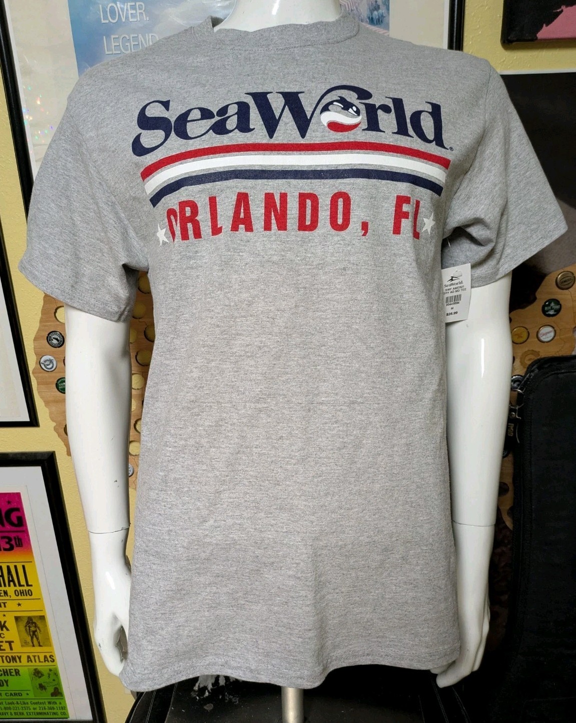 Sea World Orlando FL Ocean Animals Amusement Park Graphic T Shirt Medium NWT