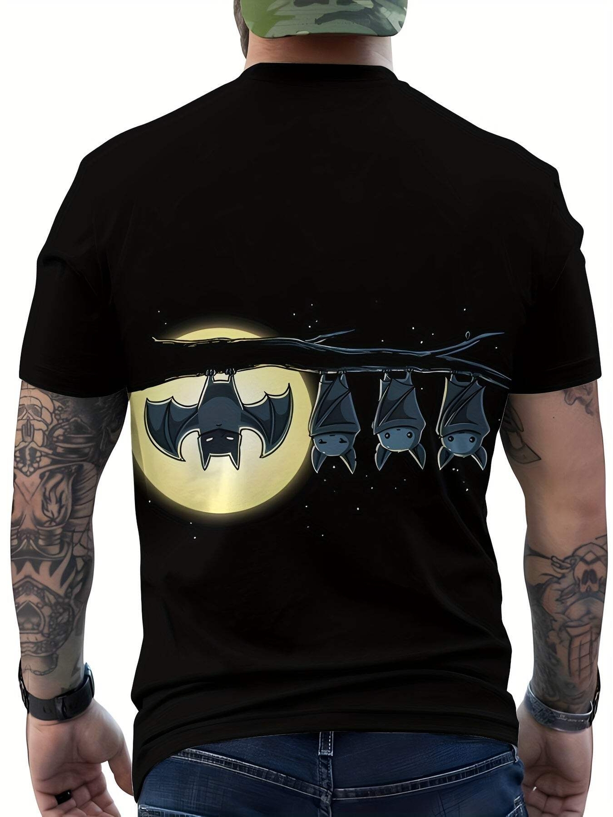 Men's 3D Printed Fashionable T-shirt - Casual Breathable Polyester Fiber, Machin gallery
