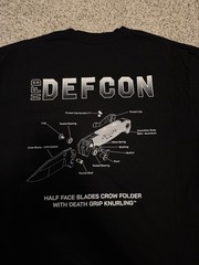 Defcon Group x Half Face Blades HFB Heavyweight Tee Black Large