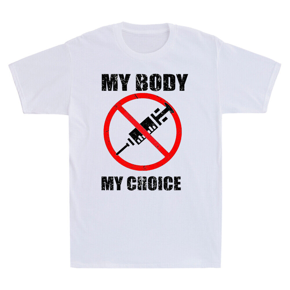 My Body My Choice Shirt No Forced Vaccines Anti-Vax Gift Vintage Men’s T-Shirt