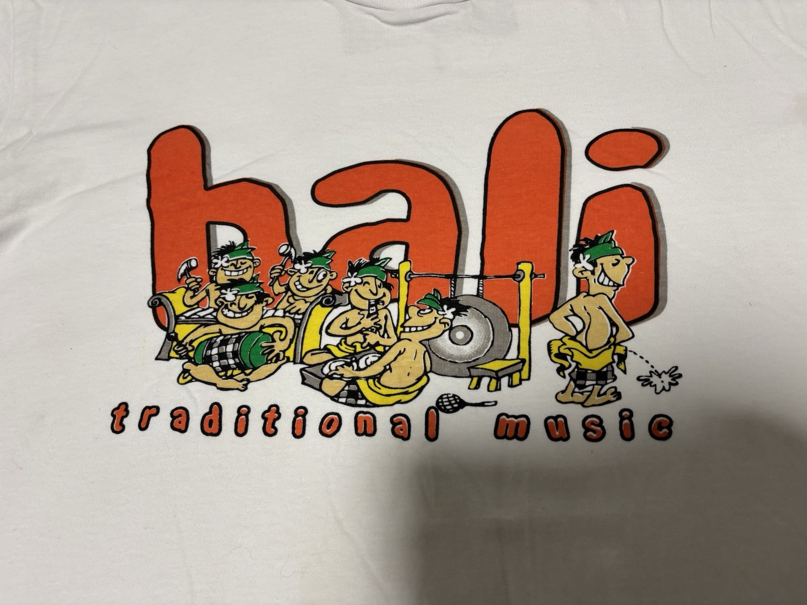 Vintage Bali Traditional Music Souvenir T-Shirt Size L Indonesia Travel Vacation gallery