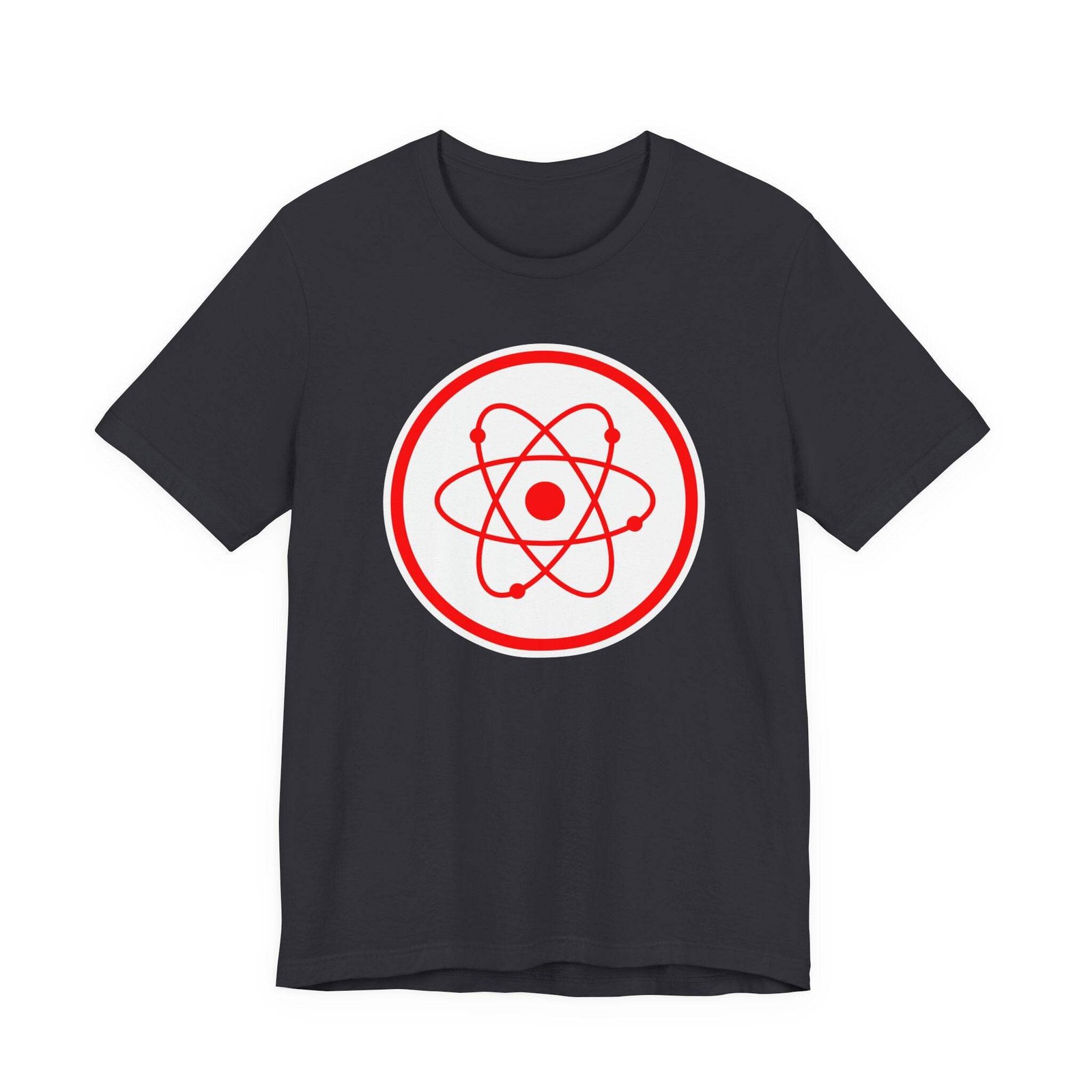 Red Atomic Radiation Symbol T-Shirt | Science Physics Graphic Tee Shirt gallery