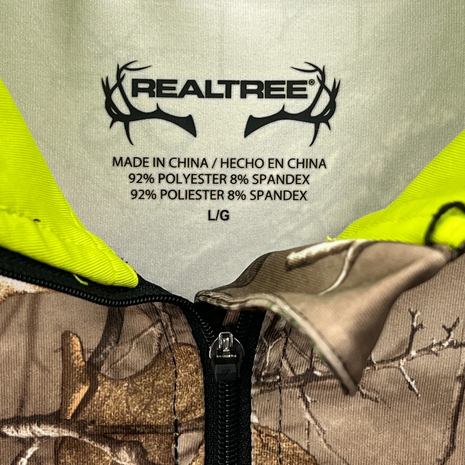 Realtree Shirt Large Mens Long Sleeve Performance Hunting 1/4 Zip Scent Factor gallery