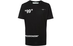 Off-White Ice Man Digital Letter Print Short Sleeve T-Shirt