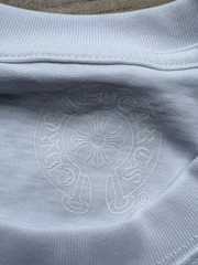 Chrome Hearts Men’s White Pocket Tee M Cotton Cross Logo Graphic Short Sleeve