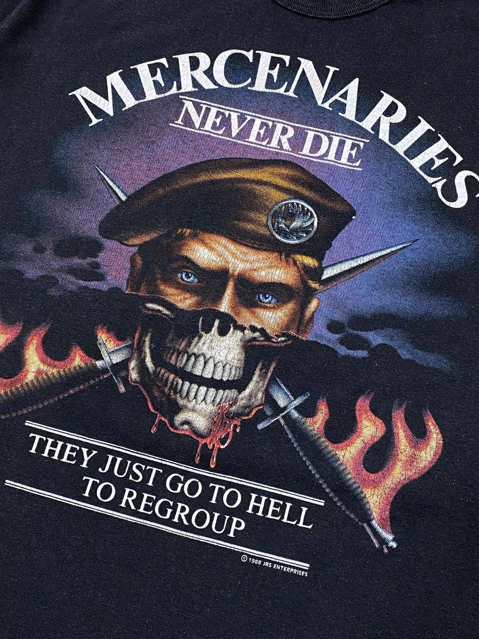 Vintage Rothco 1988 Mercenaries Never Die Military T-Shirt SIZE M gallery