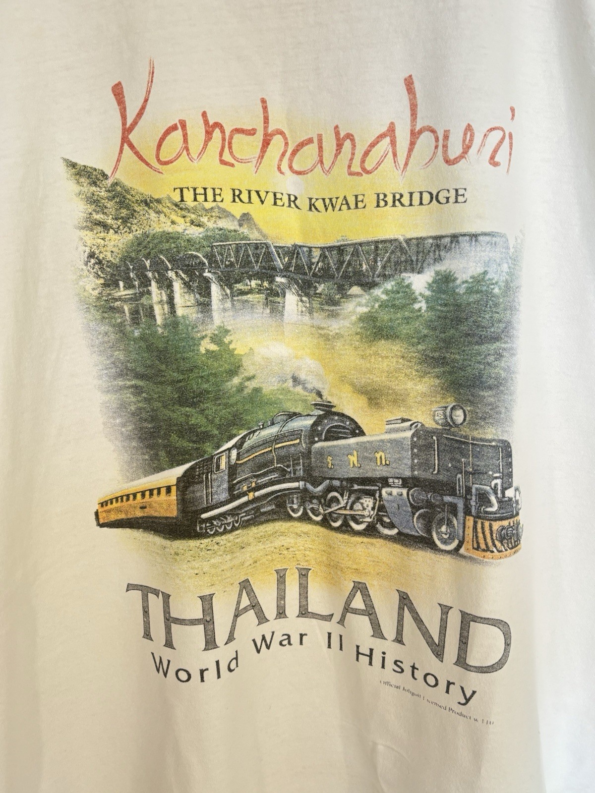 Kanchanaburi – The River Kwai Bridge Tshirt Mens XL White World War II History gallery