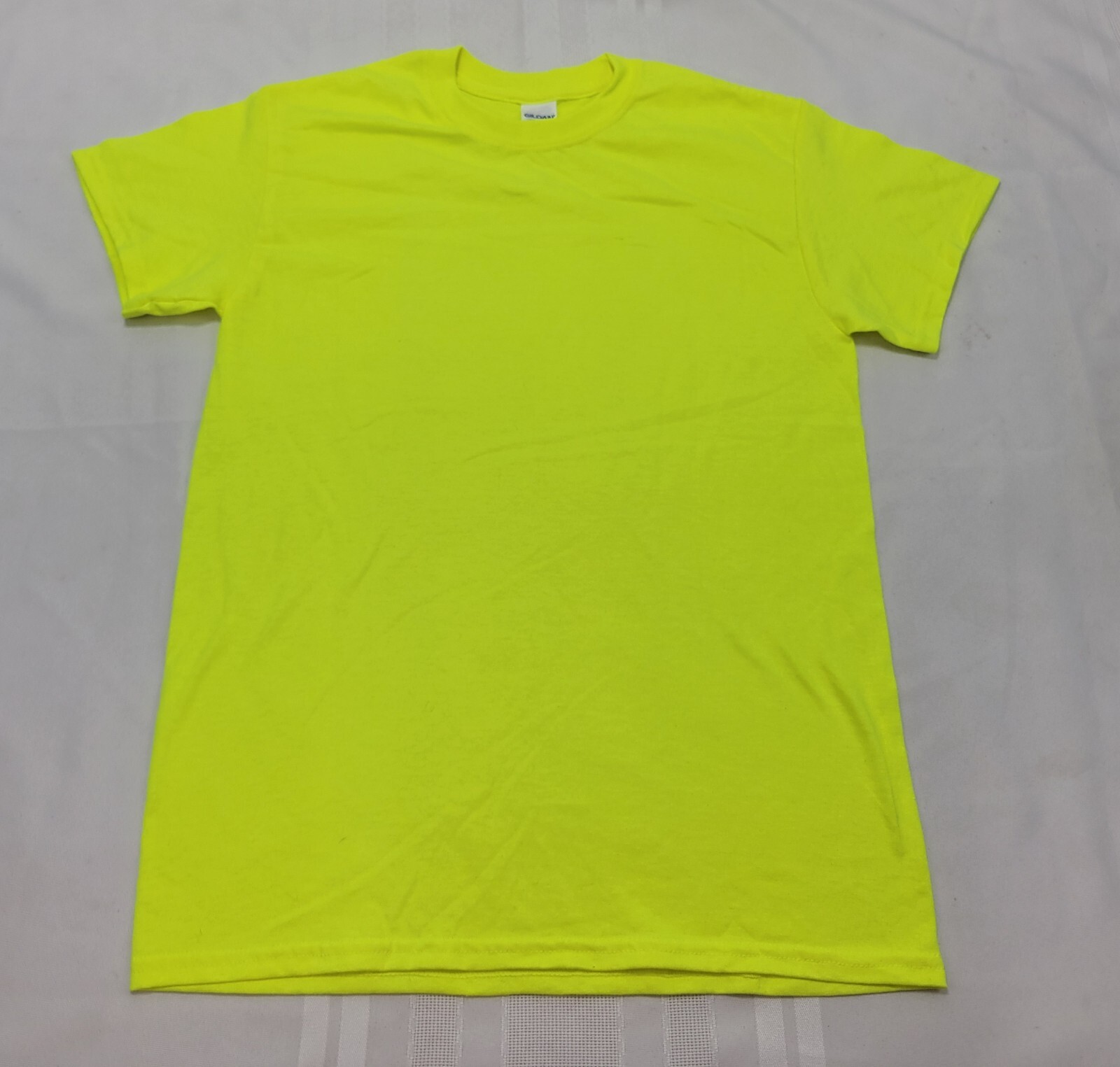 Mens's Safety Yellow Cotton Blend High Vis Long Short Sleeve T Shirt X2 Small gallery
