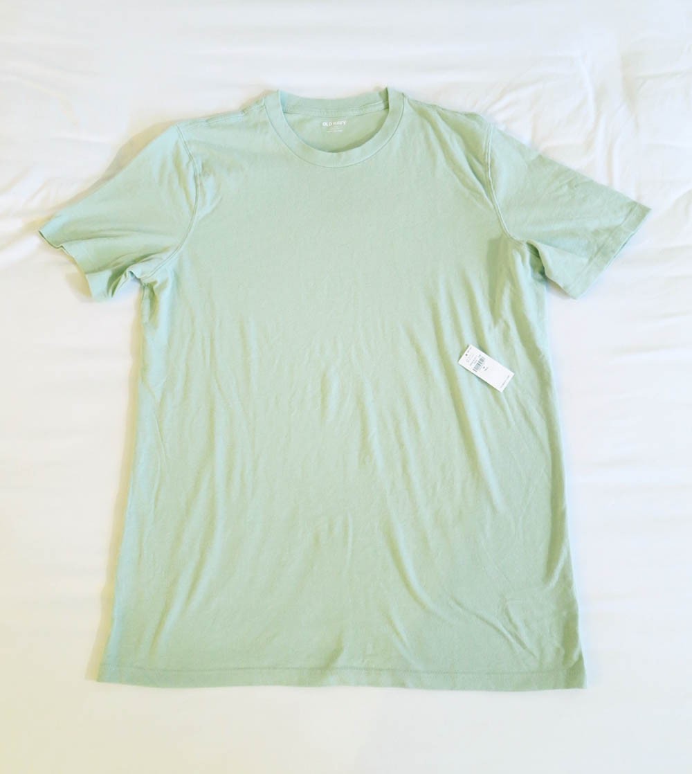 ~Old Navy Soft-Washed Tee Crew neck T-shirt M MT Medium-Tall Pale Glass Green gallery