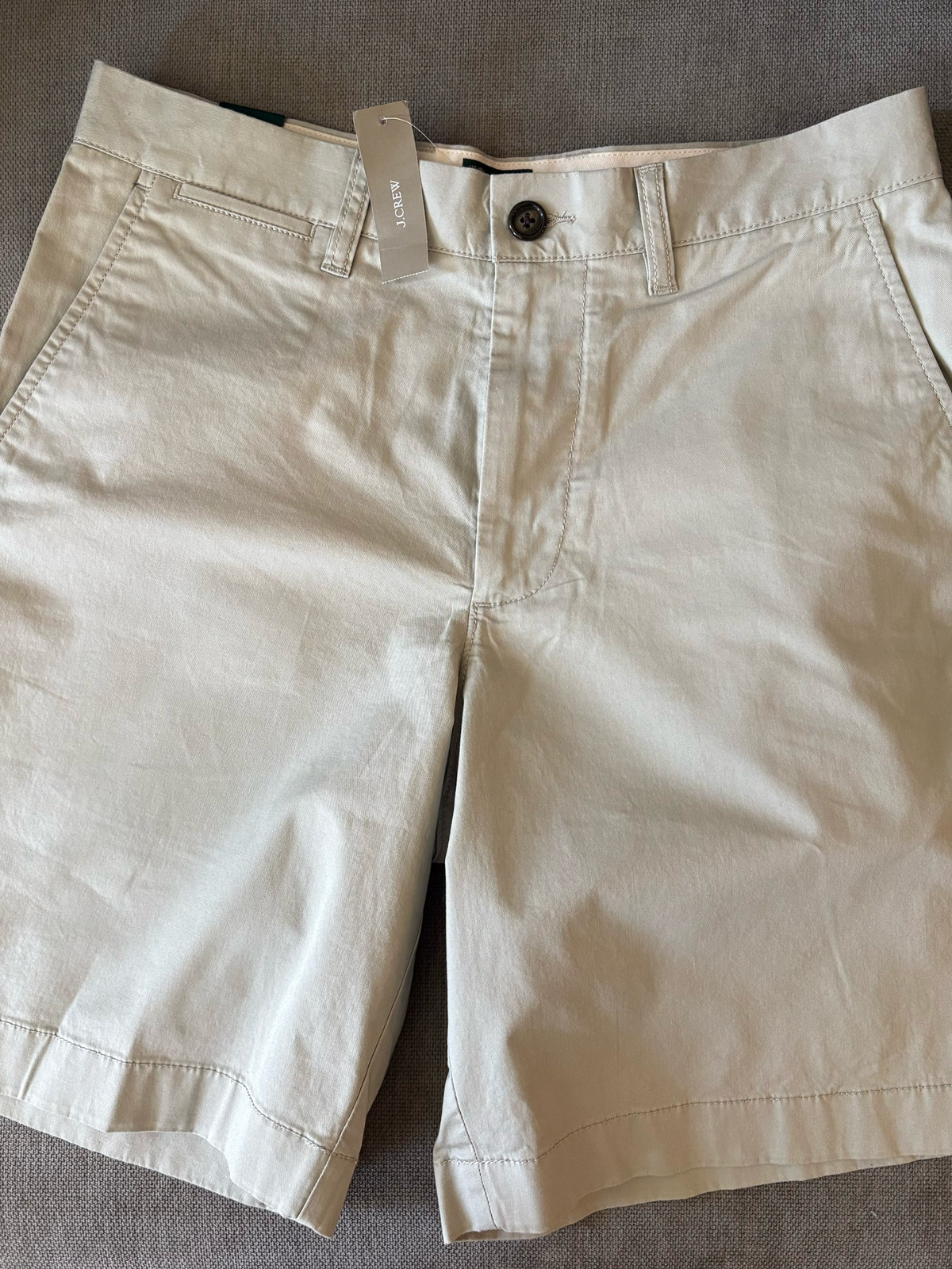 J Crew Shorts Men Size 29 x 9 Chino Flat Front Ivory