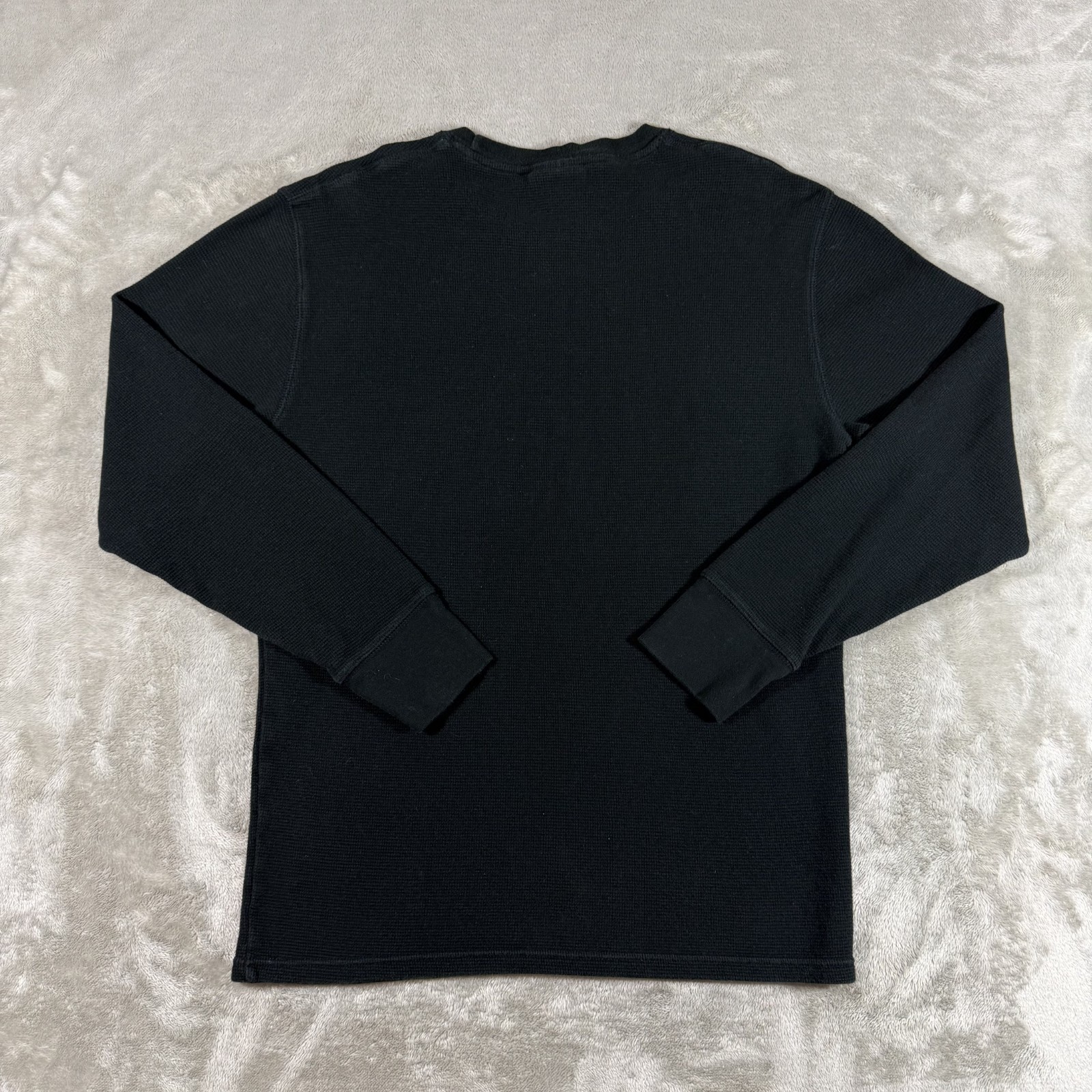 Polo Ralph Lauren Mens Thermal Shirt M Black Long Sleeve Waffle Knit Sleepwear gallery