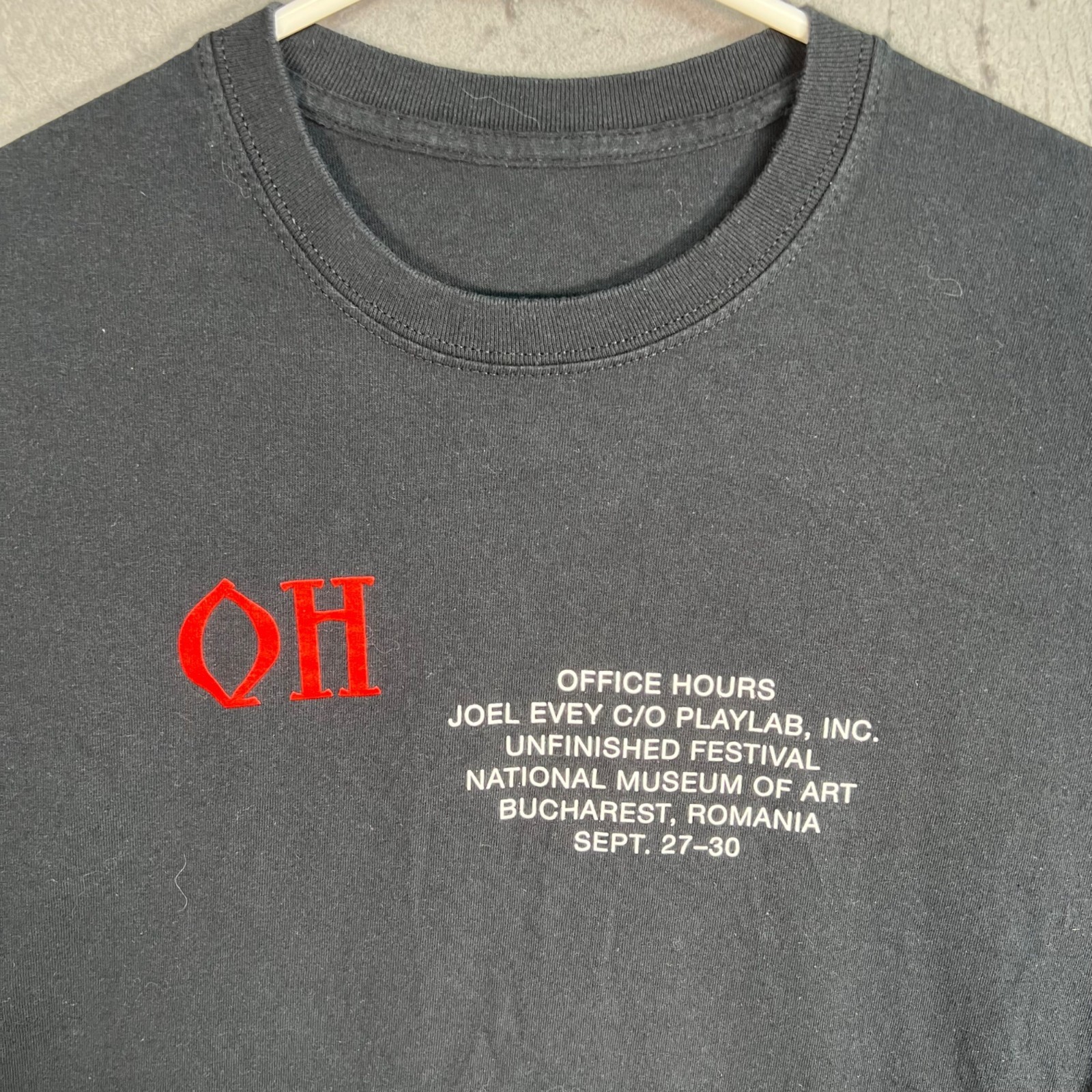 Office Hours Art Black Medium T-Shirt Joel Evey Unfinished Festival Romania gallery