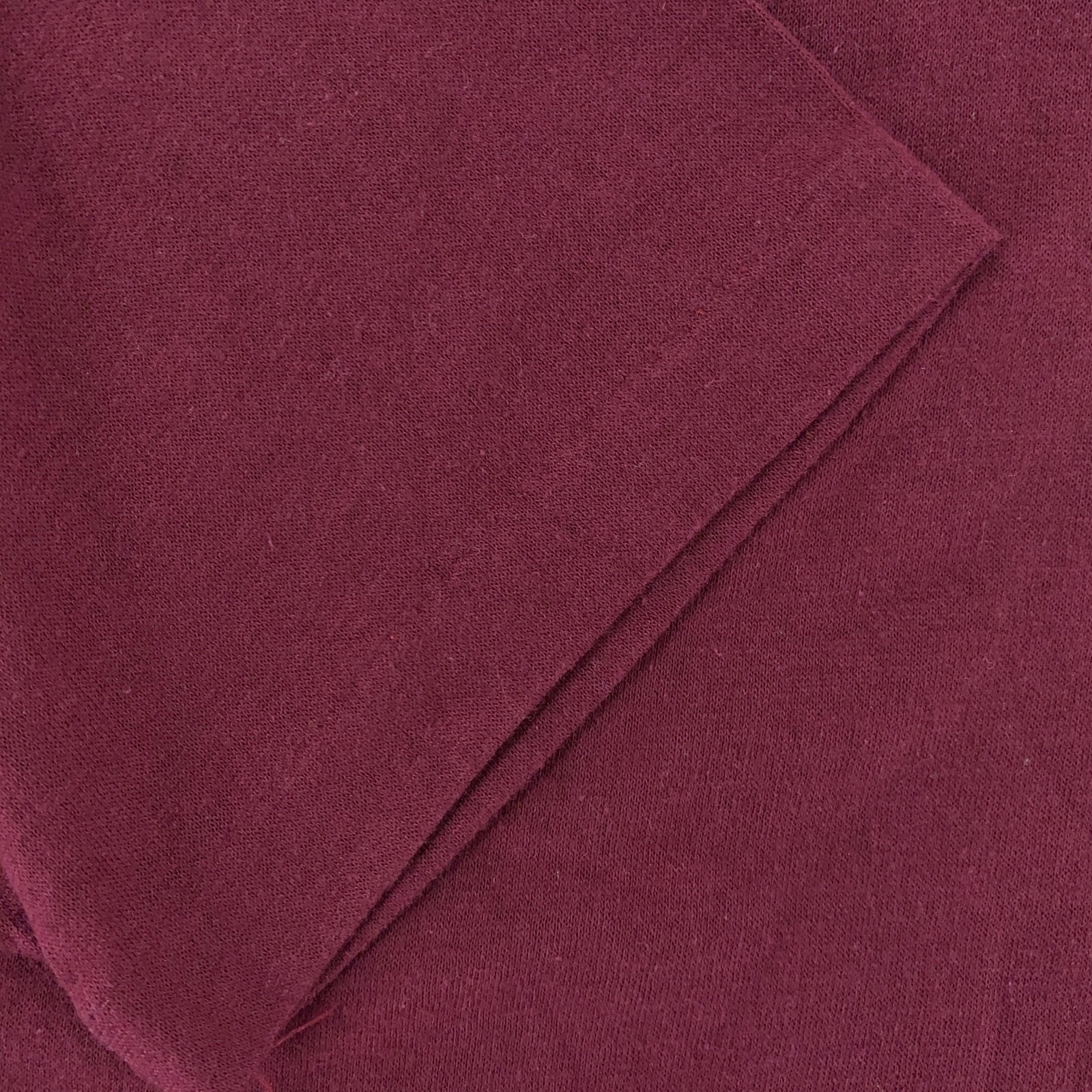Vintage 80s Sears Blank Maroon Pocket Shirt Mens Small 50/50 Cotton Poly Tee USA gallery