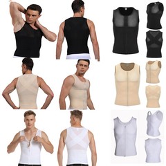 Mens Compression Vest Slimming Body Shaper Tummy Control Gynecomastia Undershirt