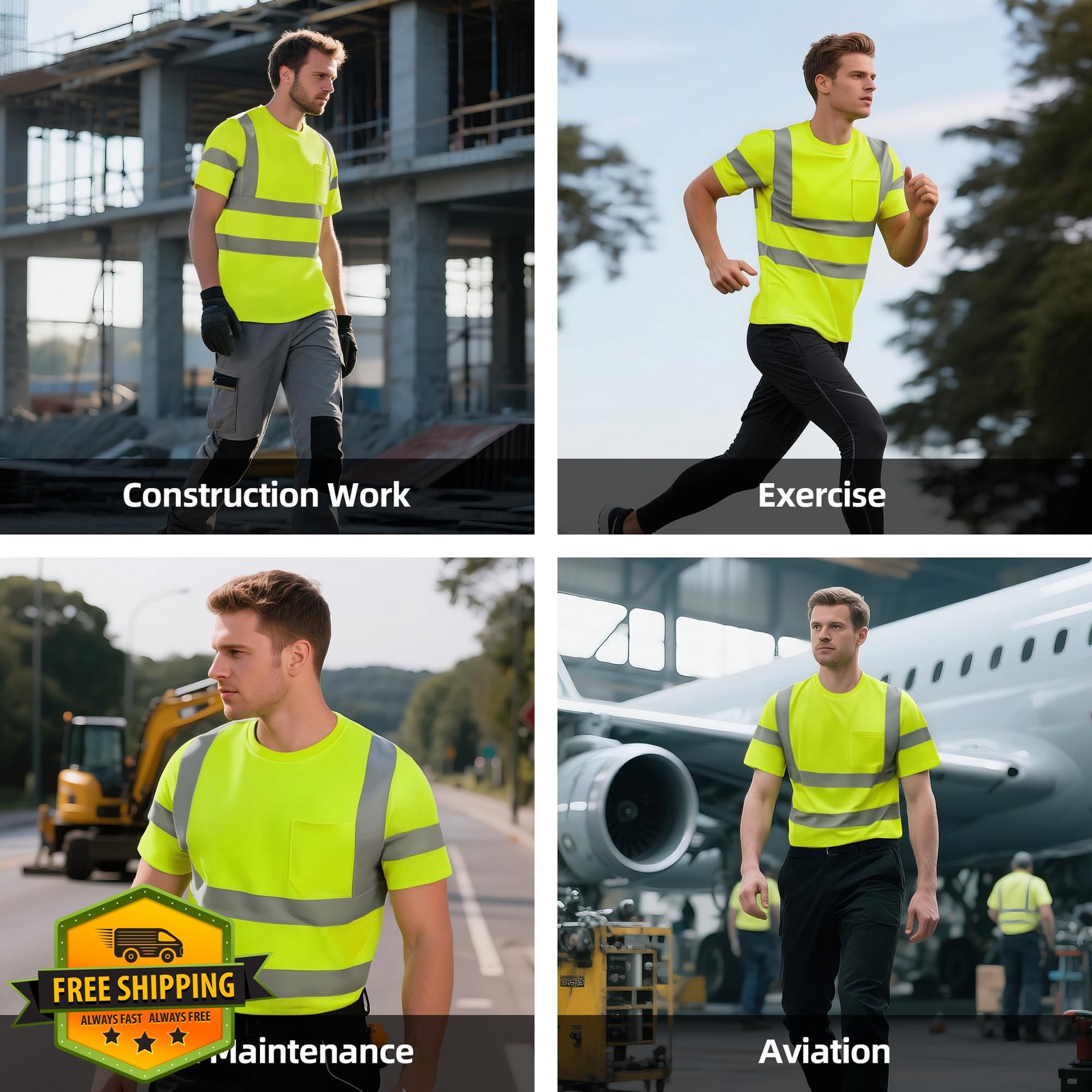 FFTSAFEWARP Hi Vis Shirt 5X-Large Lime Short Sleeve gallery