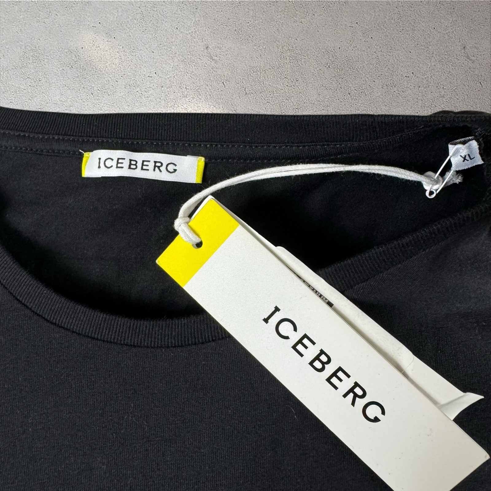NWT Iceberg Jeans Men's XL Black Graphic Logo Shirt Italy Designer gallery
