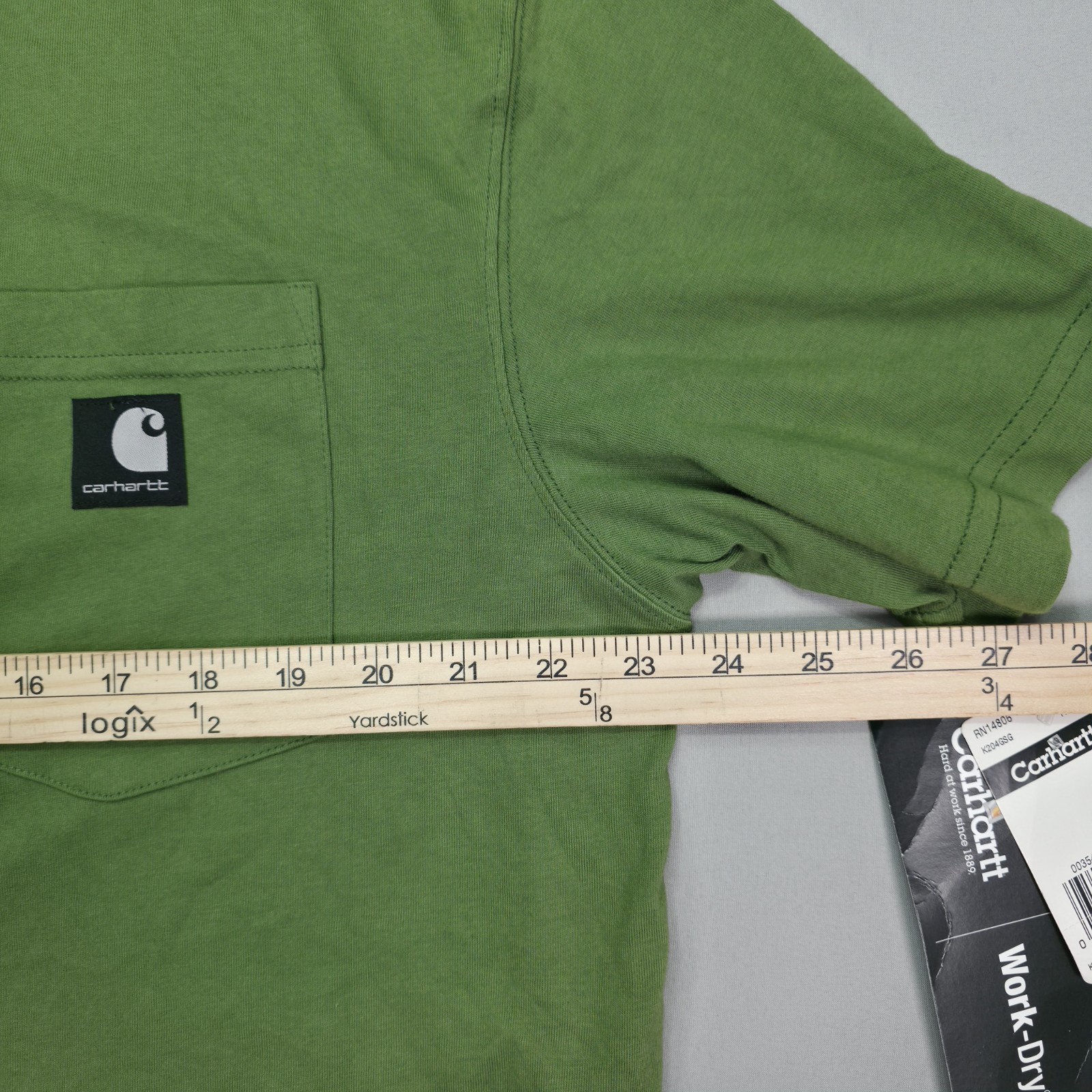 Carhartt Shirt Mens Large Pocket Tee Workwear Work Dry Casual Fit Utility Wear gallery