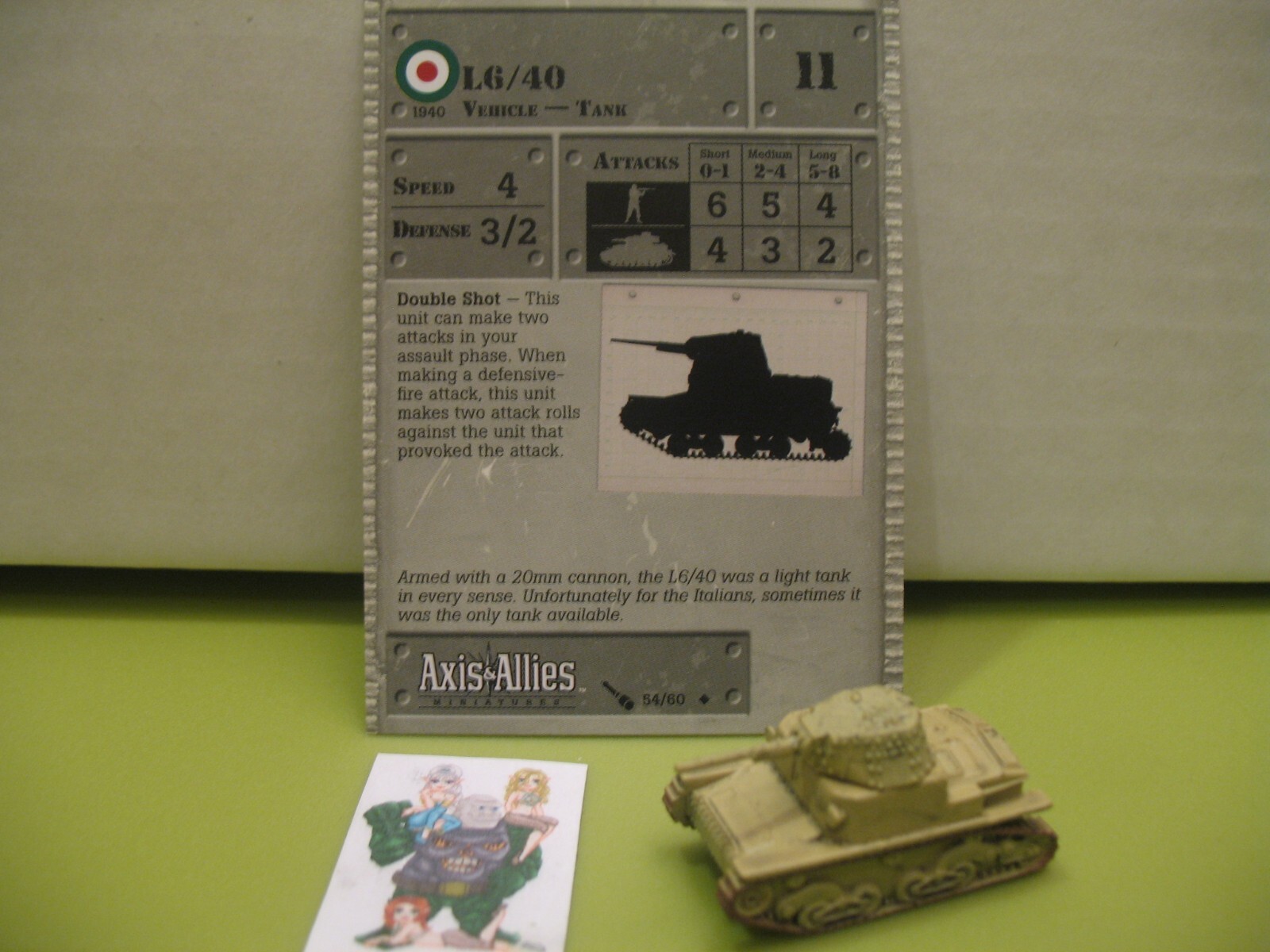 =Axis & Allies Miniatures EASTERN FRONT L6/40 with card 54/60=