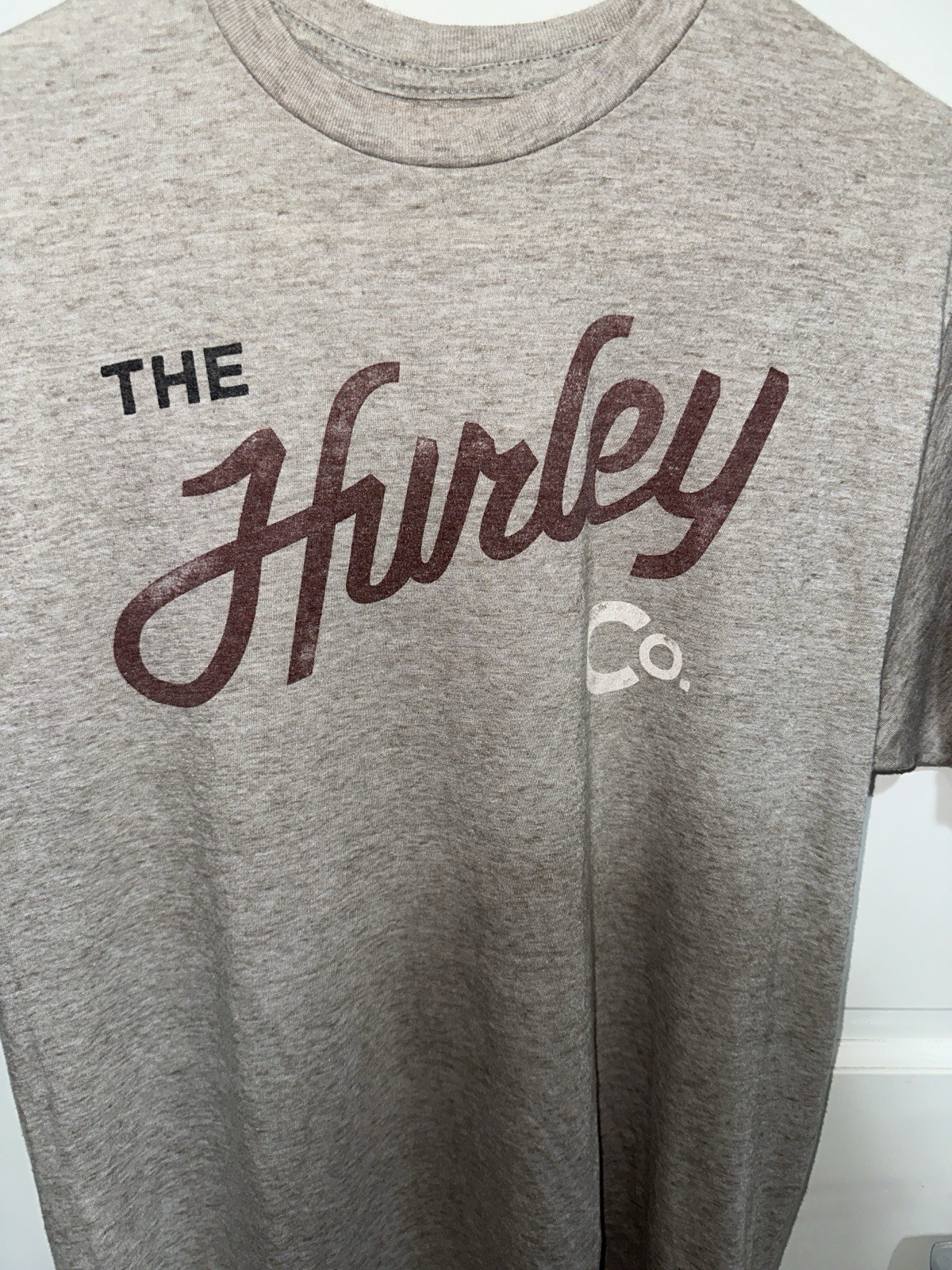 Hurley Graphic Print Gray Crew Neck Short Sleeve Mens Knit T-Shirt Logo gallery