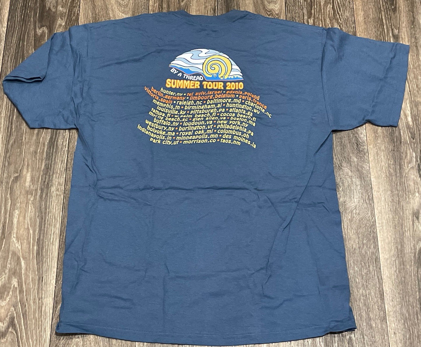 Gov't Mule Blue T-Shirt 2010 By A Thread Summer Tour Concert Government, XL gallery