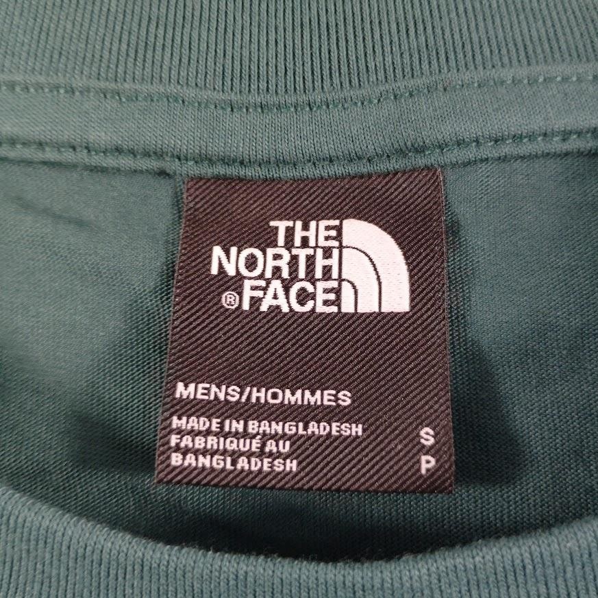 The North Face Shirt Mens S Deep Nori Green Logo Crew Neck M SS Fine Tee NF0A8A6 gallery