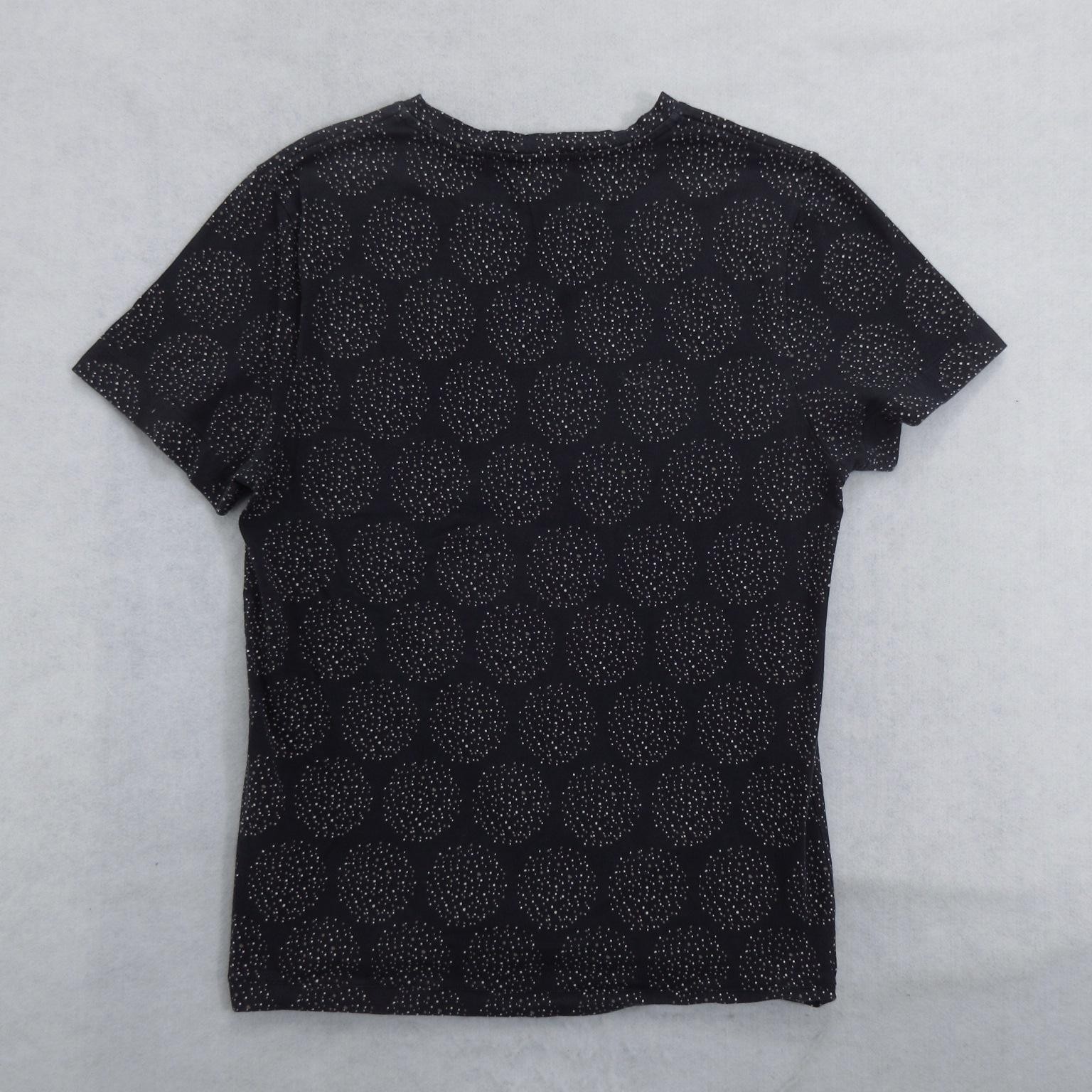 A.P.C. Mens Shirt Size Small Black Polka Dot Short Sleeve Cotton Elastane gallery
